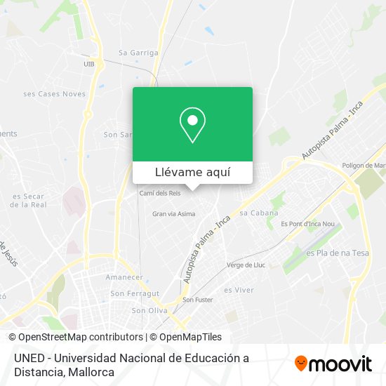 Mapa UNED - Universidad Nacional de Educación a Distancia