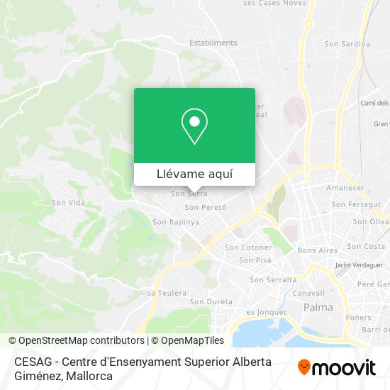 Mapa CESAG - Centre d'Ensenyament Superior Alberta Giménez