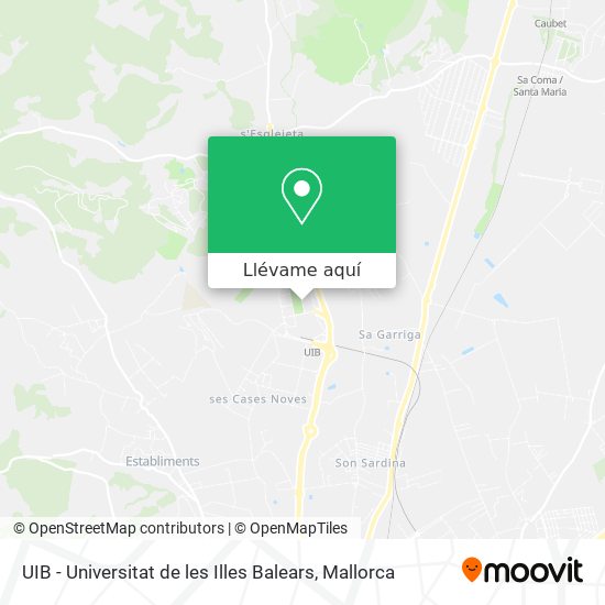 Mapa UIB - Universitat de les Illes Balears