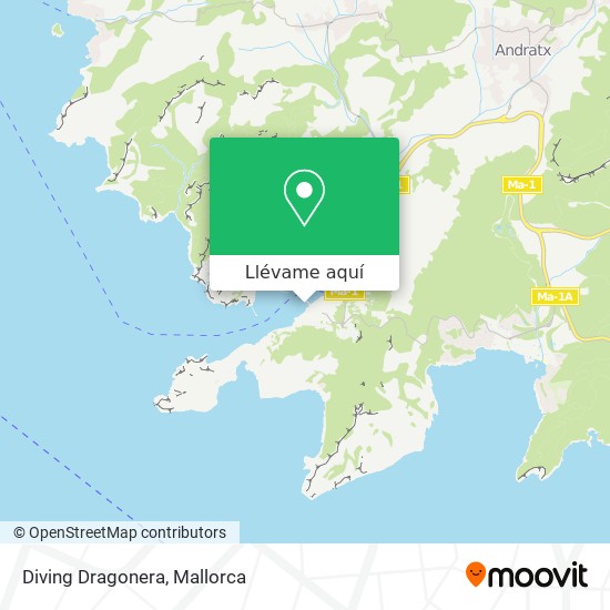 Mapa Diving Dragonera