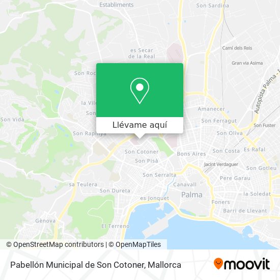 Mapa Pabellón Municipal de Son Cotoner