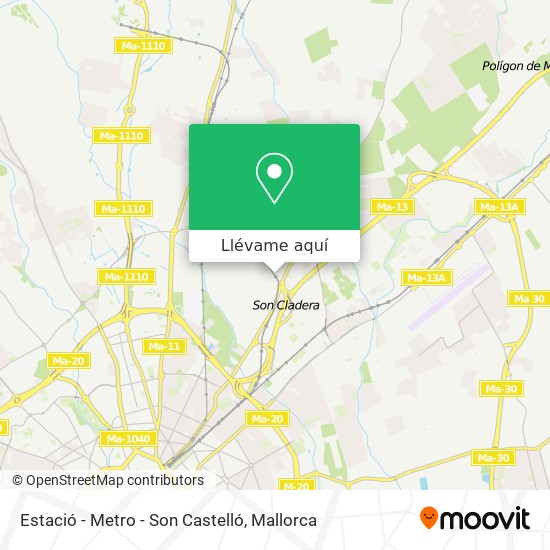 Mapa Estació - Metro - Son Castelló