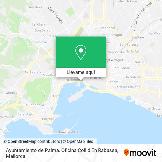 Mapa Ayuntamiento de Palma. Oficina Coll d'En Rabassa