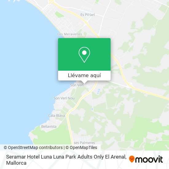 Mapa Seramar Hotel Luna Luna Park Adults Only El Arenal