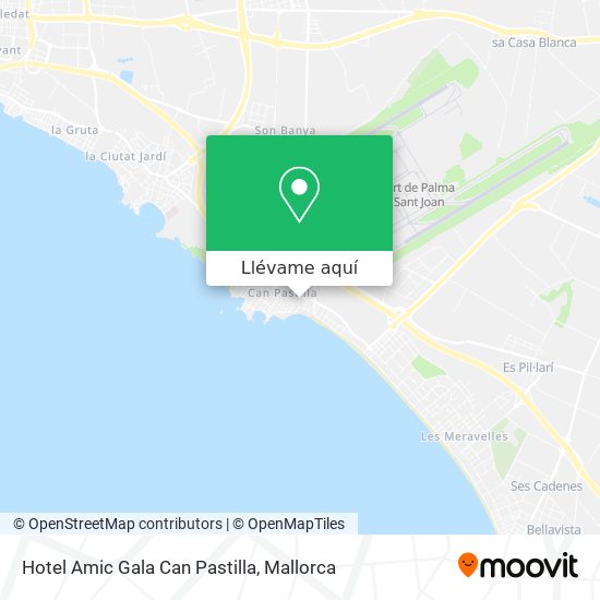 Mapa Hotel Amic Gala Can Pastilla