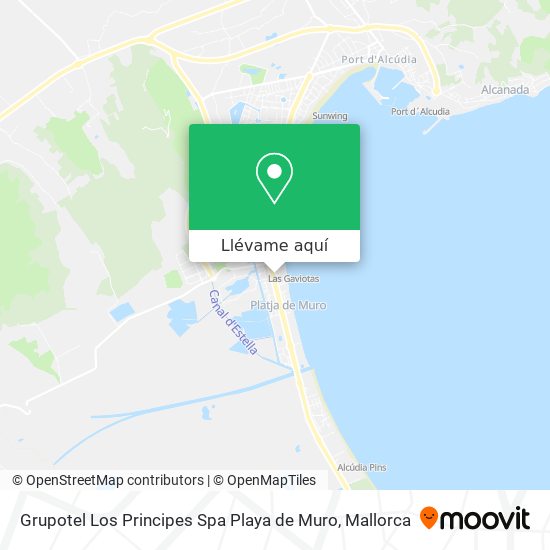 Mapa Grupotel Los Principes Spa Playa de Muro