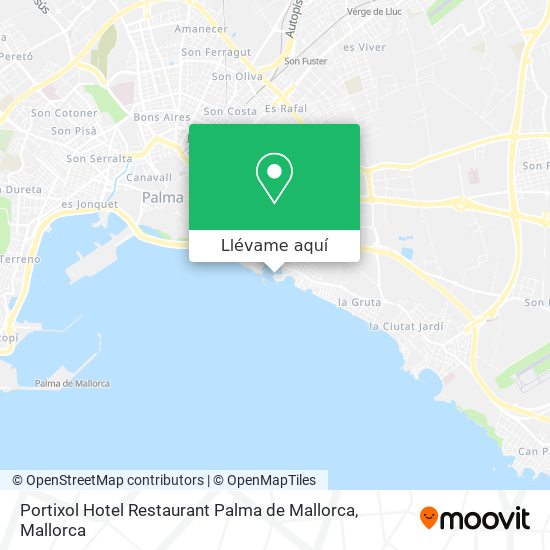 Mapa Portixol Hotel Restaurant Palma de Mallorca