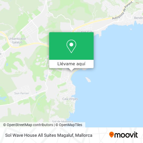 Mapa Sol Wave House All Suites Magaluf
