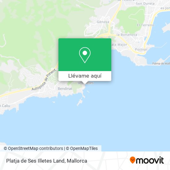 Mapa Platja de Ses Illetes Land