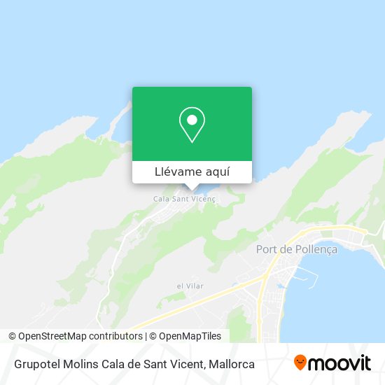 Mapa Grupotel Molins Cala de Sant Vicent