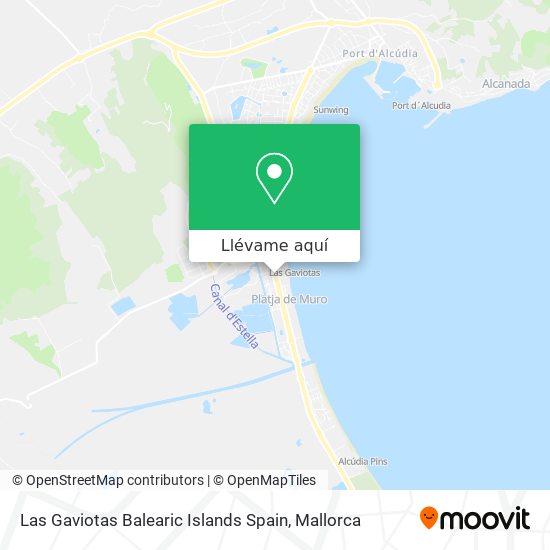 Mapa Las Gaviotas Balearic Islands Spain