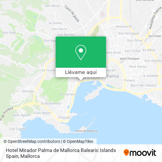 Mapa Hotel Mirador Palma de Mallorca Balearic Islands Spain