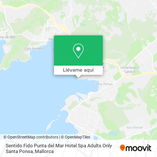 Mapa Sentido Fido Punta del Mar Hotel Spa Adults Only Santa Ponsa