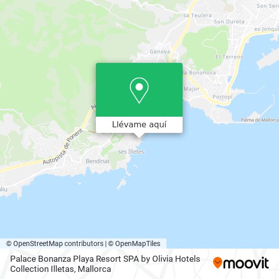 Mapa Palace Bonanza Playa Resort SPA by Olivia Hotels Collection Illetas