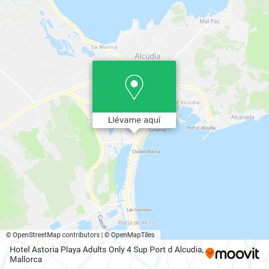 Mapa Hotel Astoria Playa Adults Only 4 Sup Port d Alcudia