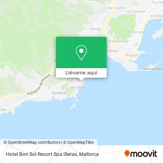 Mapa Hotel Bon Sol Resort Spa Illetas