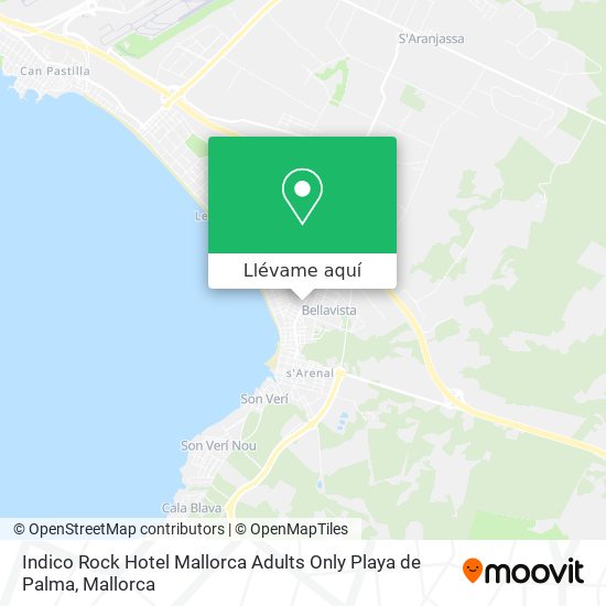 Mapa Indico Rock Hotel Mallorca Adults Only Playa de Palma