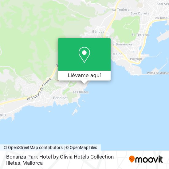 Mapa Bonanza Park Hotel by Olivia Hotels Collection Illetas