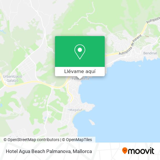Mapa Hotel Agua Beach Palmanova