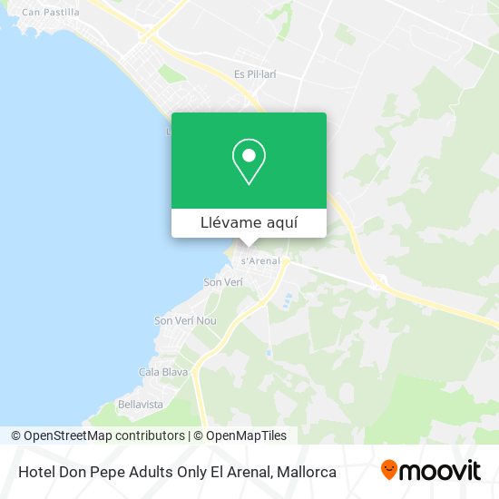 Mapa Hotel Don Pepe Adults Only El Arenal