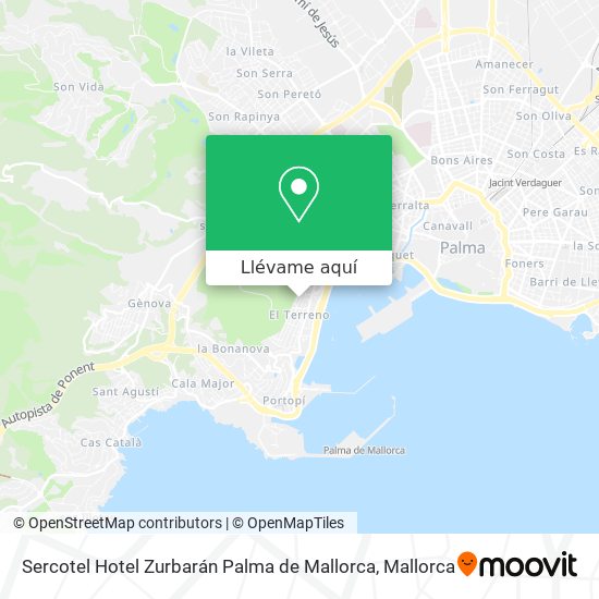 Mapa Sercotel Hotel Zurbarán Palma de Mallorca