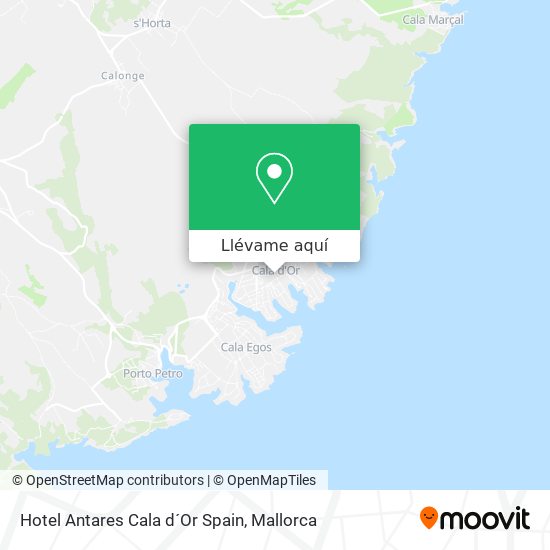 Mapa Hotel Antares Cala d´Or Spain