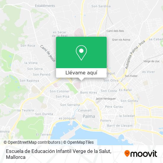 Mapa Escuela de Educación Infantil Verge de la Salut