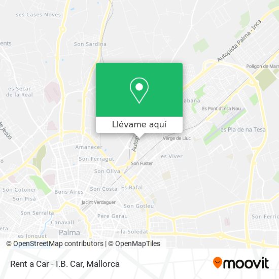 Mapa Rent a Car - I.B. Car