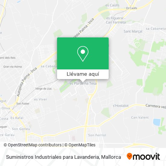 Mapa Suministros Industriales para Lavanderia