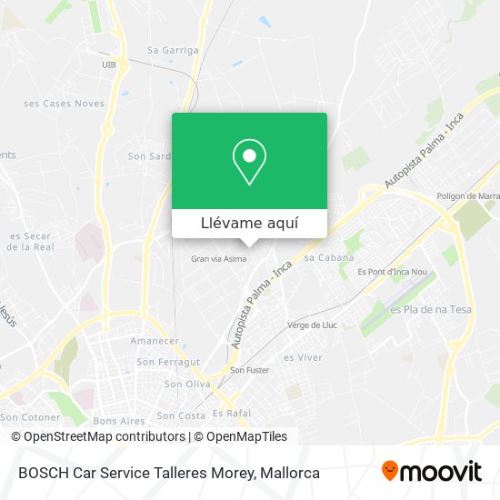Mapa BOSCH Car Service Talleres Morey