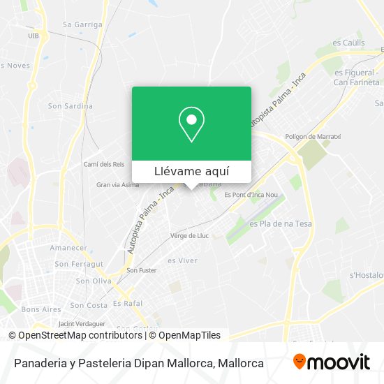 Mapa Panaderia y Pasteleria Dipan Mallorca