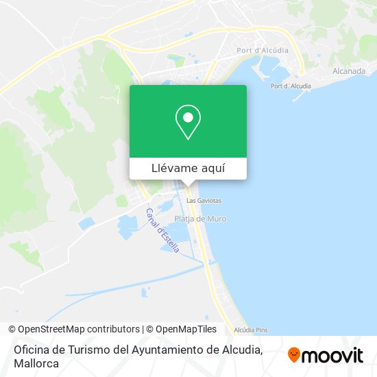 Mapa Oficina de Turismo del Ayuntamiento de Alcudia