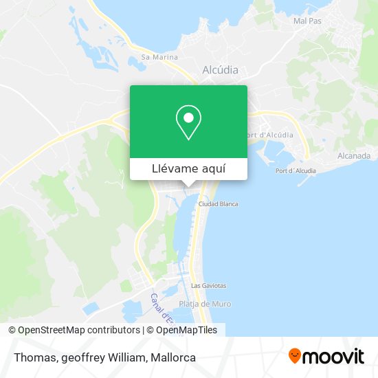 Mapa Thomas, geoffrey William