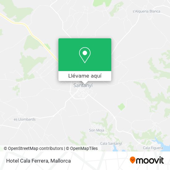 Mapa Hotel Cala Ferrera