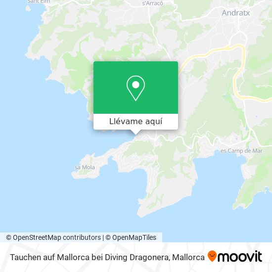 Mapa Tauchen auf Mallorca bei Diving Dragonera