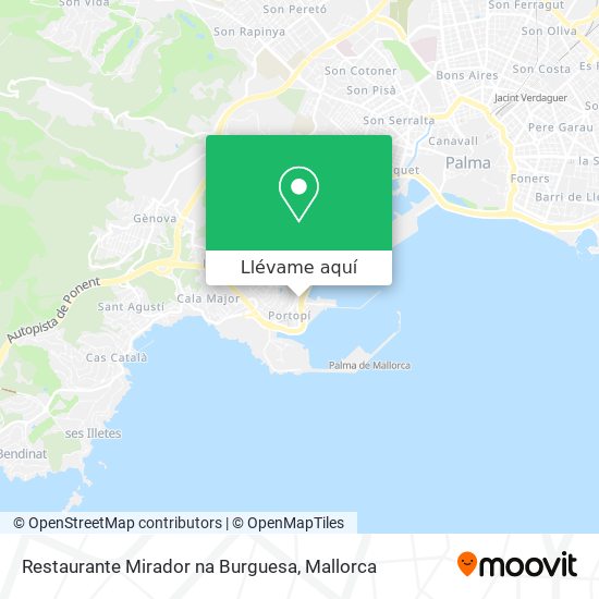 Mapa Restaurante Mirador na Burguesa