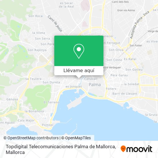 Mapa Topdigital Telecomunicaciones Palma de Mallorca