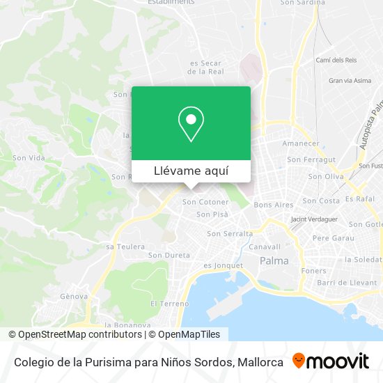 Mapa Colegio de la Purisima para Niños Sordos