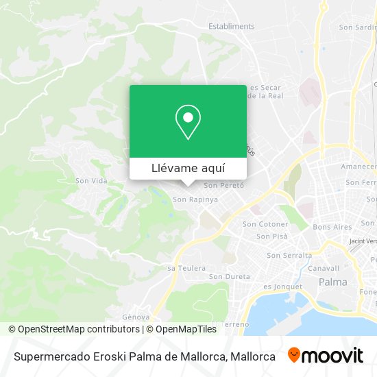 Mapa Supermercado Eroski Palma de Mallorca