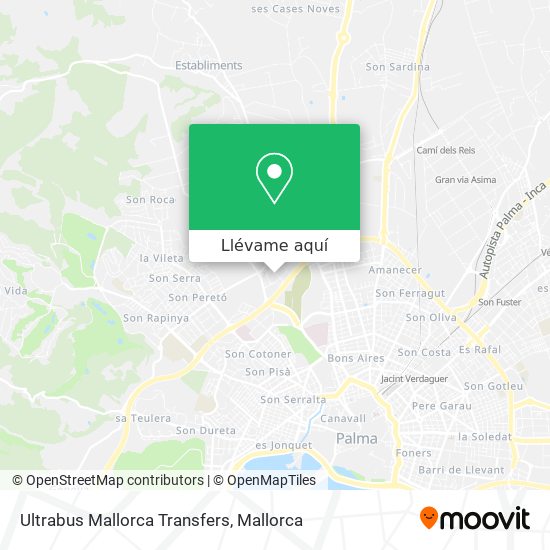 Mapa Ultrabus Mallorca Transfers