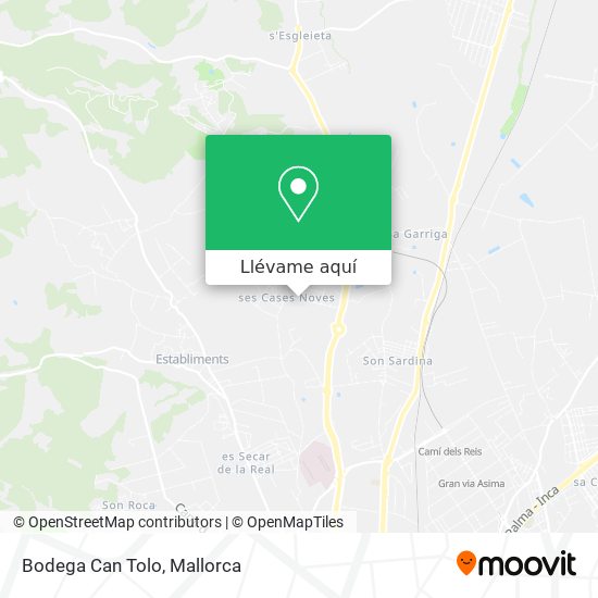 Mapa Bodega Can Tolo
