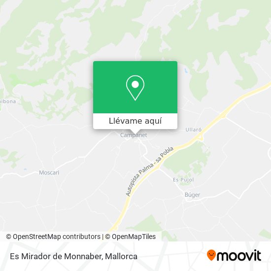 Mapa Es Mirador de Monnaber