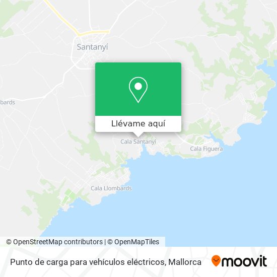 Mapa Punto de carga para vehículos eléctricos