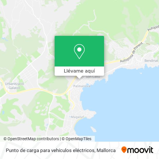 Mapa Punto de carga para vehículos eléctricos