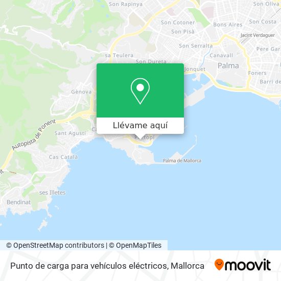 Mapa Punto de carga para vehículos eléctricos