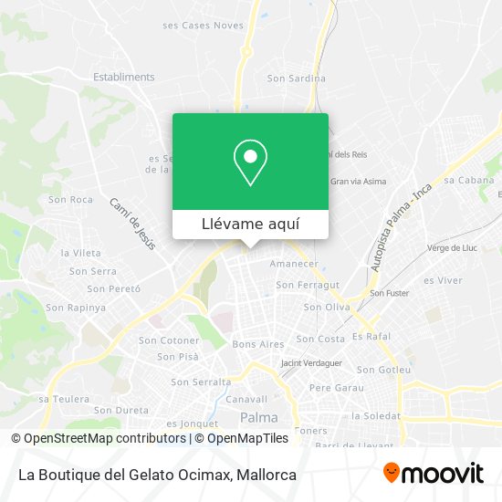 Mapa La Boutique del Gelato Ocimax