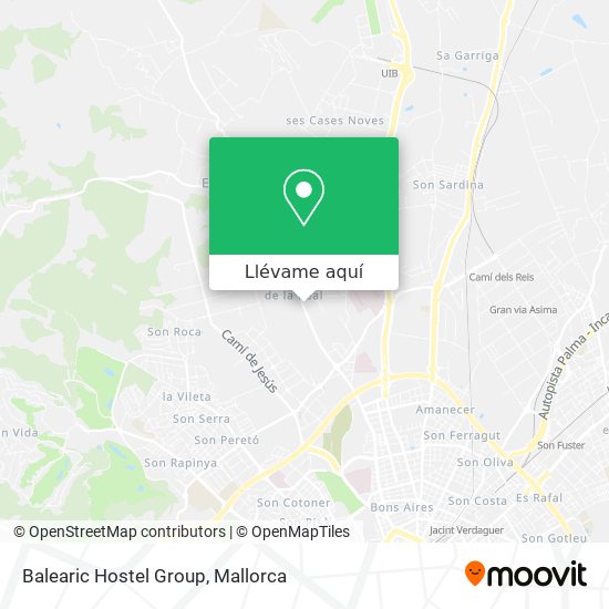 Mapa Balearic Hostel Group