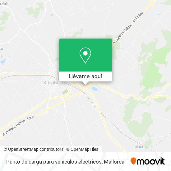 Mapa Punto de carga para vehículos eléctricos