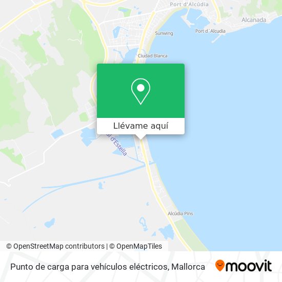 Mapa Punto de carga para vehículos eléctricos