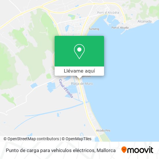 Mapa Punto de carga para vehículos eléctricos